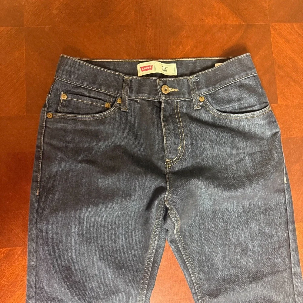 Levi's 511 Slim Fit Dark Wash Jeans Men's W30 L30‎ Straight Denim Pants